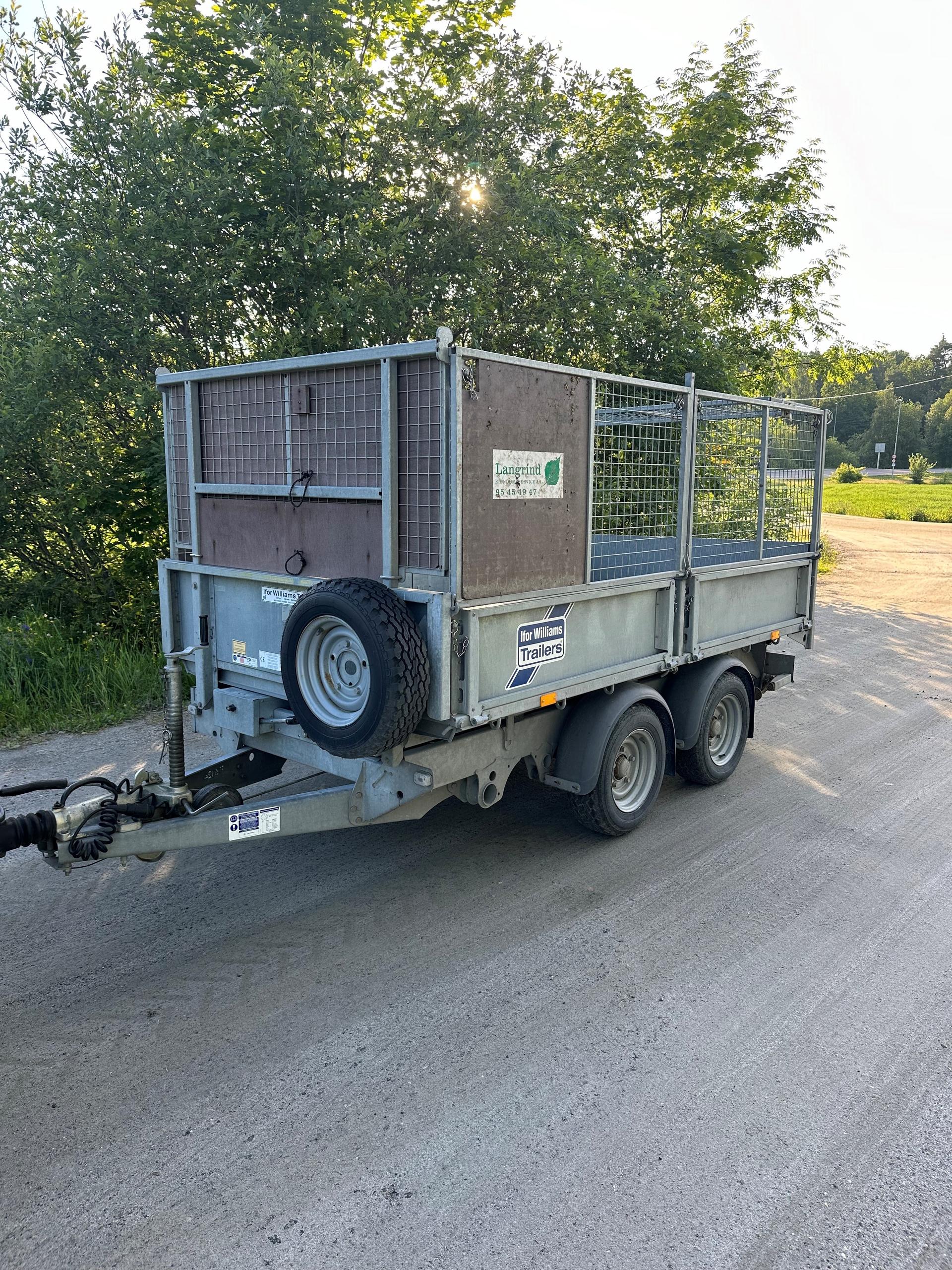Ifor Williams tipphenger til leie på Nesodden 