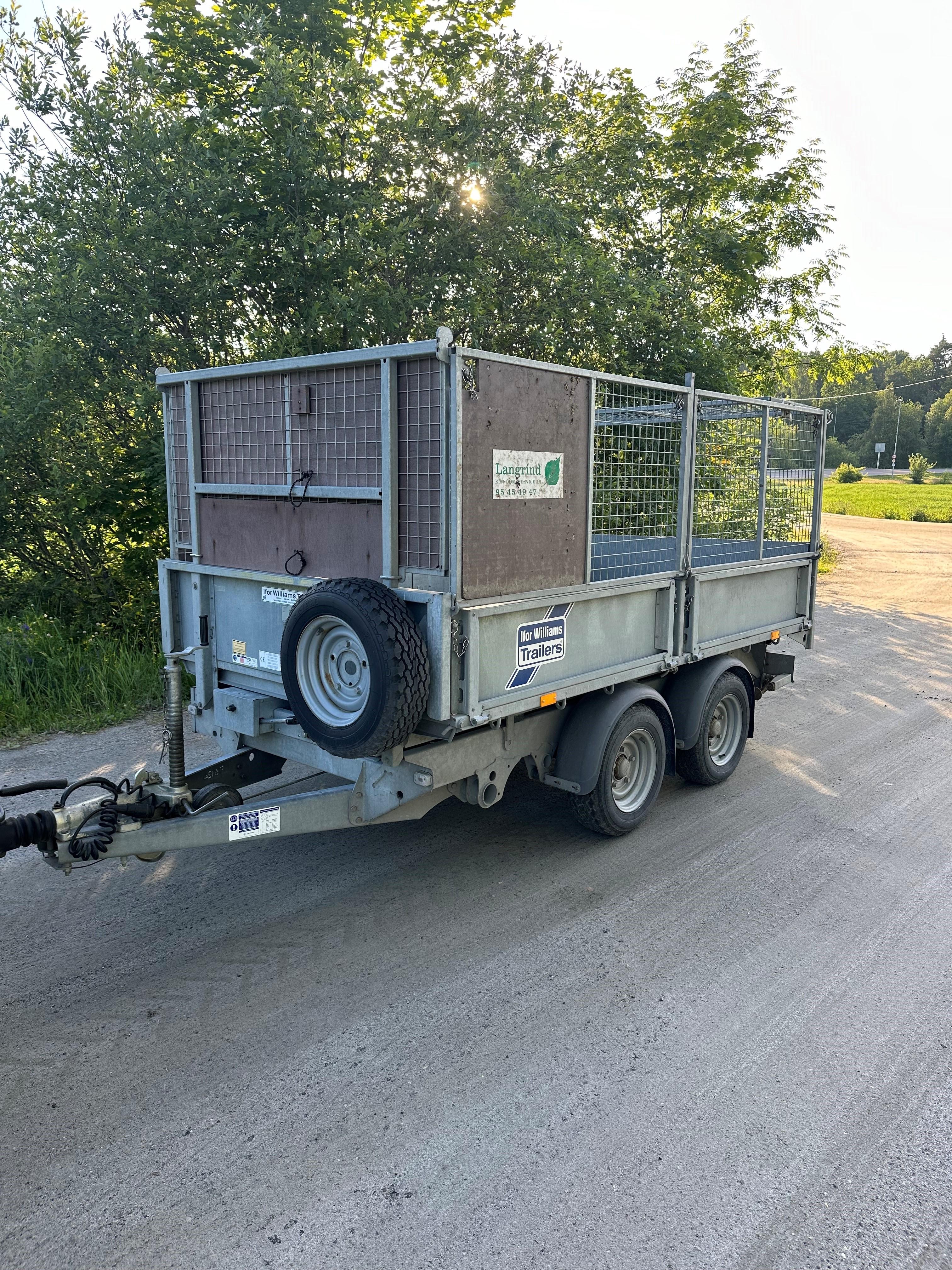 Ifor Williams tipphenger til leie på Nesodden 
